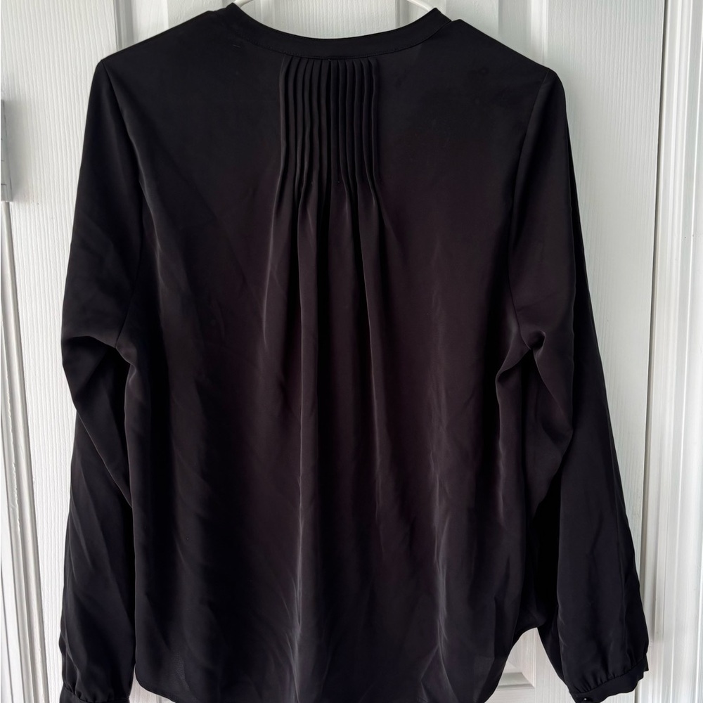 Torrid Black Long Sleeve Mandarin Collar Blouse